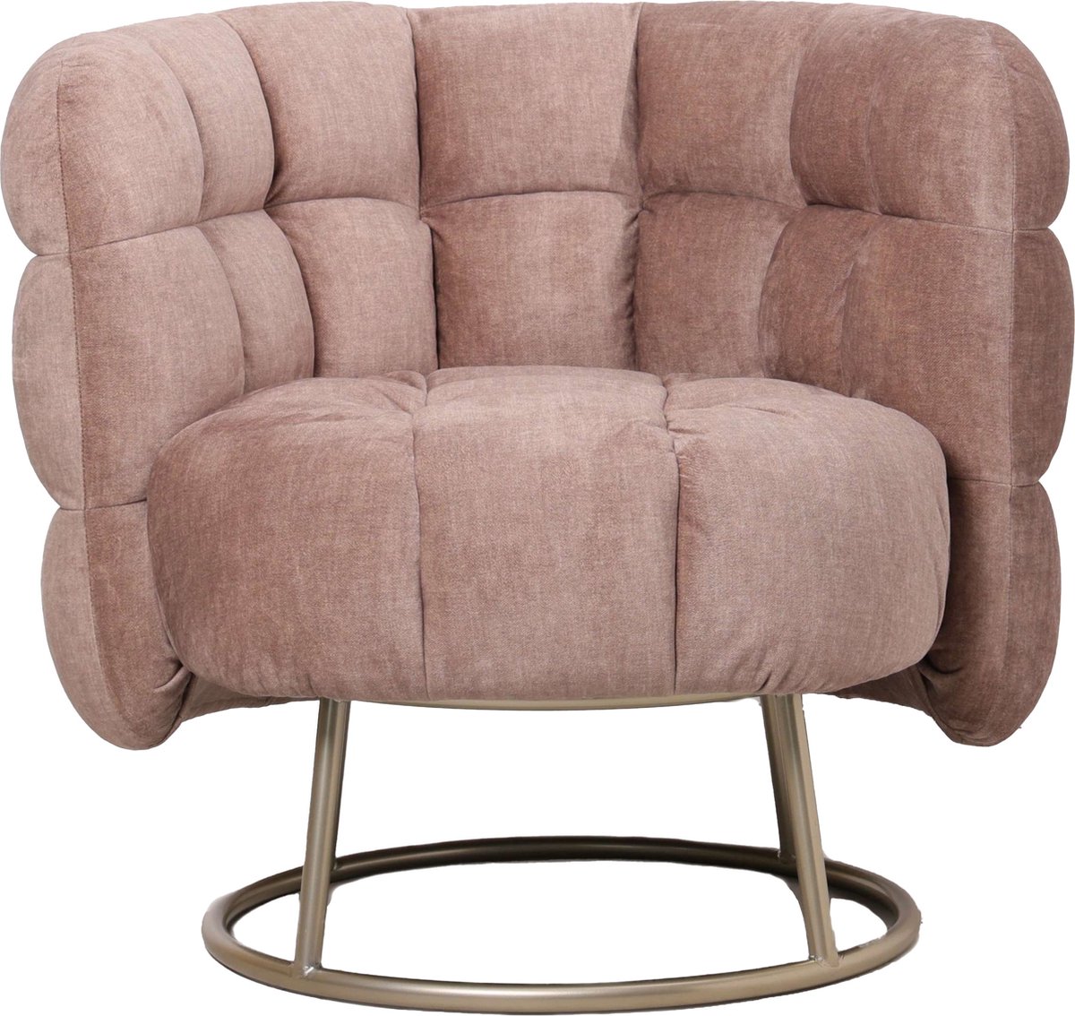 PTMD - Fauteuil Fluffy - Goud - 89x77x79cm