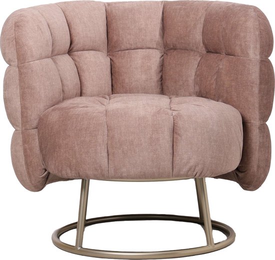 PTMD Fluffy Pink fauteuil vogue 3 antelope gold base
