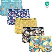 Gianvaglia Deluxe GVG-8805 Lot de 5 Boxers en coton pour femmes - M