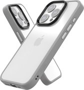 IYUPP Bumper adapté pour Apple iPhone 15 Pro Case Grijs x Wit