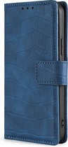 Mobigear Telefoonhoesje geschikt voor Nokia G22 Hoesje | Mobigear Croco Bookcase Portemonnee | Pasjeshouder voor 3 Pasjes | Telefoonhoesje voor Pinpas / OV Kaart / Rijbewijs - Blauw