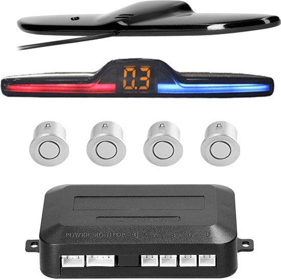 CTX-DP05 Parkeersensor Auto | Universele Parkeersensoren | Digitaal - Zilver