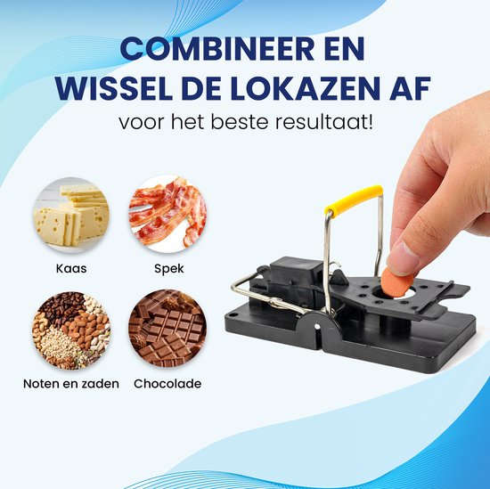 Altho Muizenval Set van 6 - Professionele Muizenklem voor Binnen - Herbruikbaar & Effectief