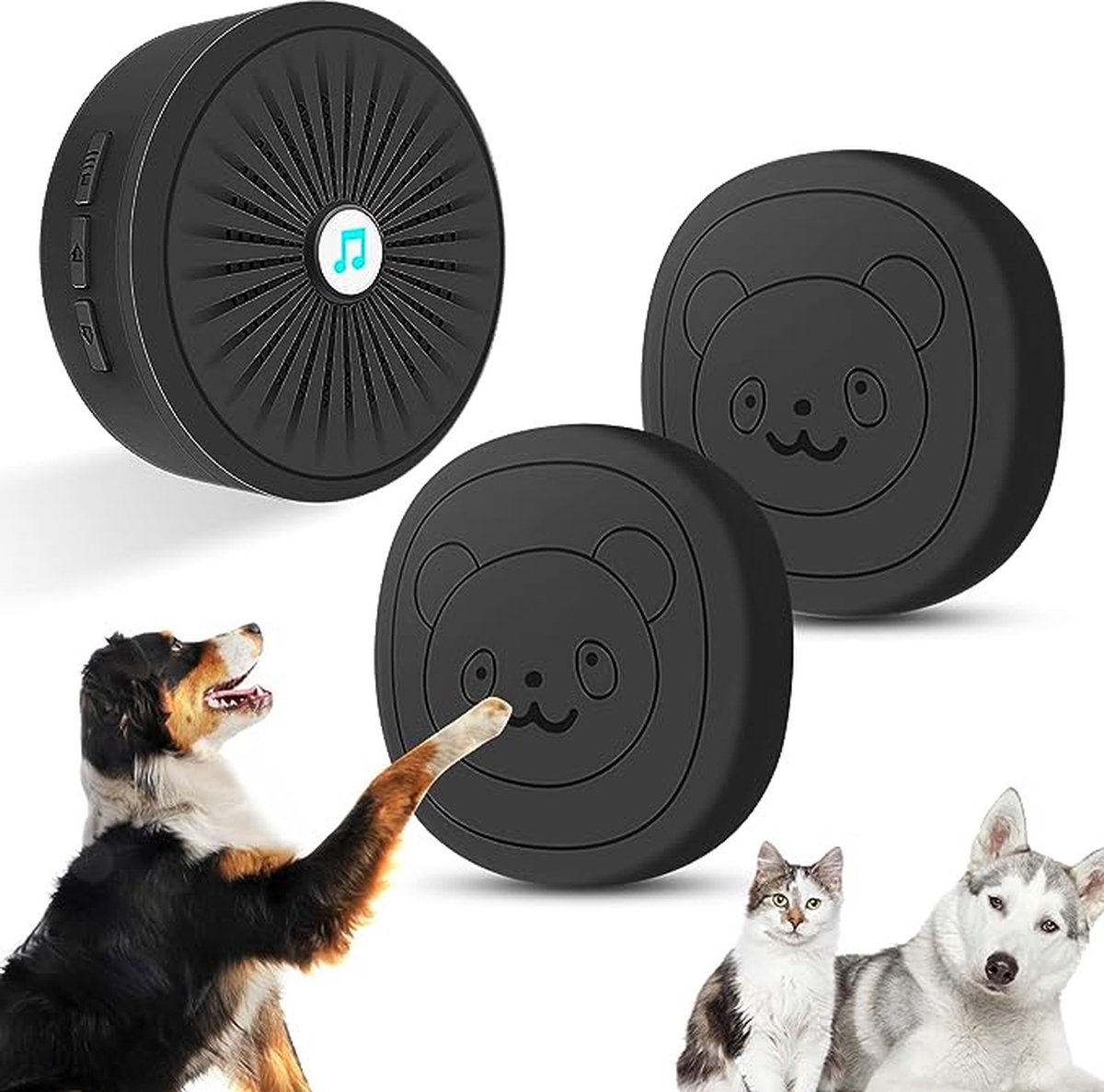 Draadloze huisdierdeurbel met touch knop voor huisdieren - Trainingsbel en communicatieset