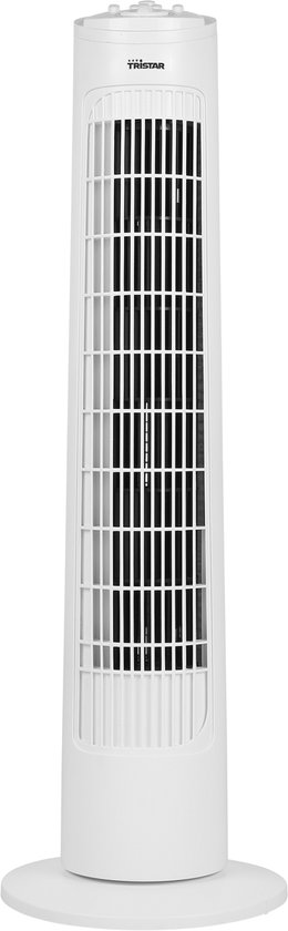 Torenventilator 76 cm wit Tristar VE-5864 – 3 snelheden, oscillatie 75°, timer 20-120 min, compact design