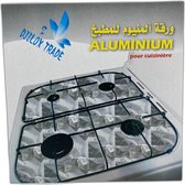 10x Wegwerp Aluminium Fornuis Folie - 50 x 60 cm - Bescherming voor Kookplaat of Gasfornuis