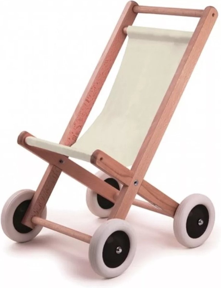 Egmont Toys Houten buggy met natuurdoek 40x59x38 cm