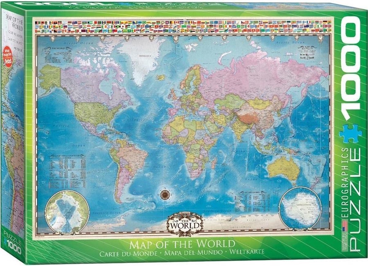 Map of the World Puzzel (1000 stukjes)