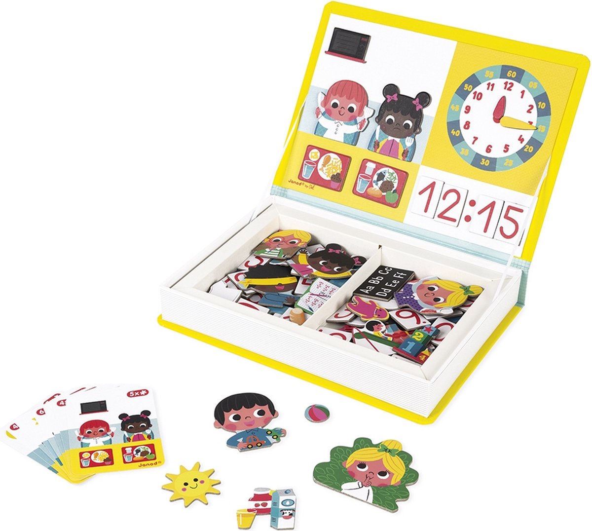 Janod - Magnetibook - Klok Kijken - Magneetboek Speelset — afbeelding 6