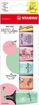 STABILO BOSS MINI - Markeerstift - Pastellove Edition - Etui Met 6 Kleuren