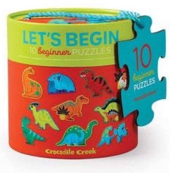Crocodile Creek laten we beginnen puzzel Dinosaurussen - 10 puzzels a 2 stuks