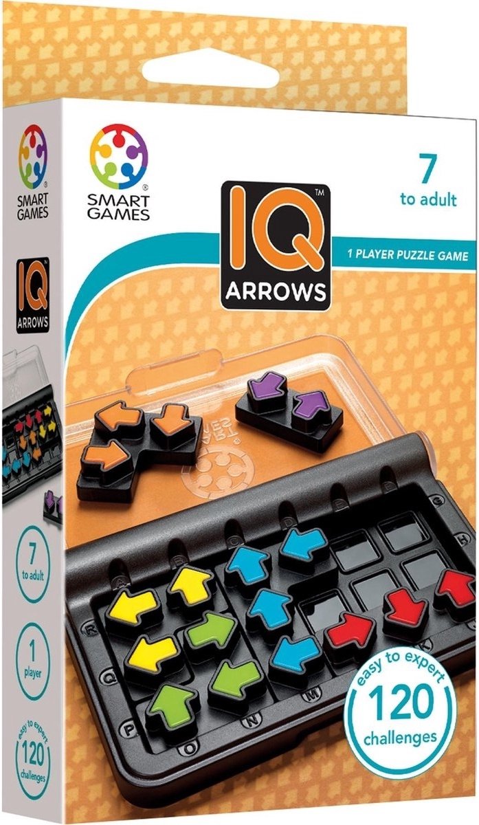 SmartGames - IQ Arrows - Hersenkraker - 120 opdrachten - SmartGames