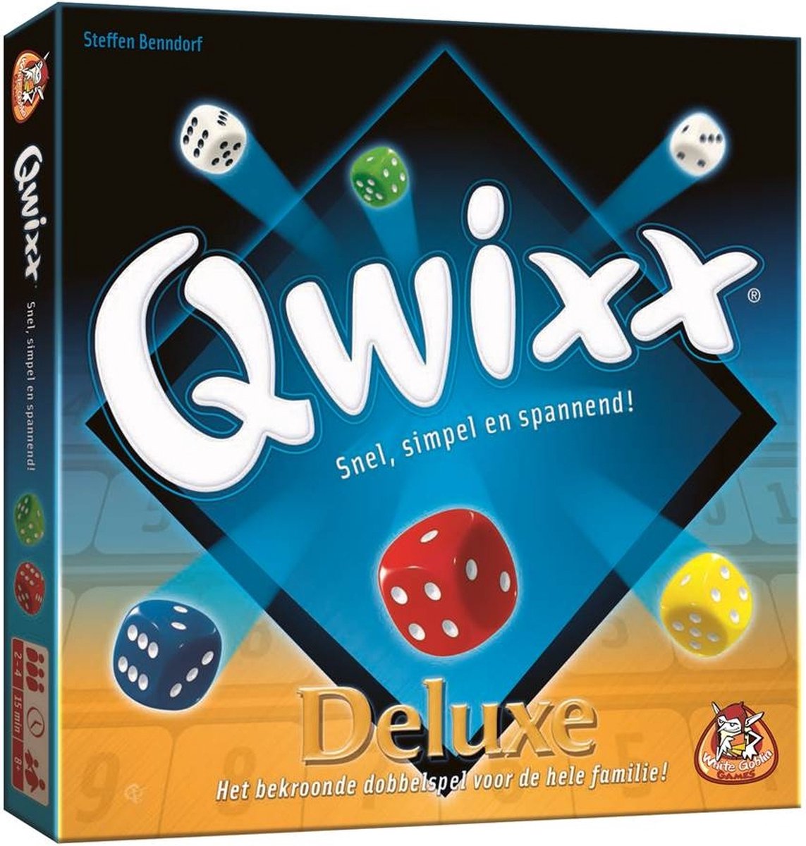 White Goblin Games - Qwixx Deluxe - Dobbelspel - 2 tot 4 spelers - Spannend tot de laatste worp - Afwisbare speelborden - Vanaf 8 jaar — afbeelding 9