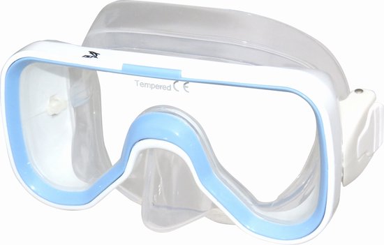 Duikbril voor kinderen, 180 graden, panorama, snorkelmasker, anti-condens, gehard glas, zwemmasker, jongens, siliconen, meisjes, zwembril met neusafdekking, 4-16, roze blauw, 2 stuks