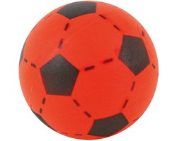 foto van Softbal foam - voetbal print - rood - zacht - dia 20 cm - speelgoed ballen