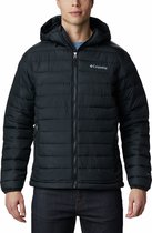 Columbia Powder Lite™ Hooded Jacket - Heren Jas - Gewatteerde puffer Jas met Capuchon - Maat L - Zwart