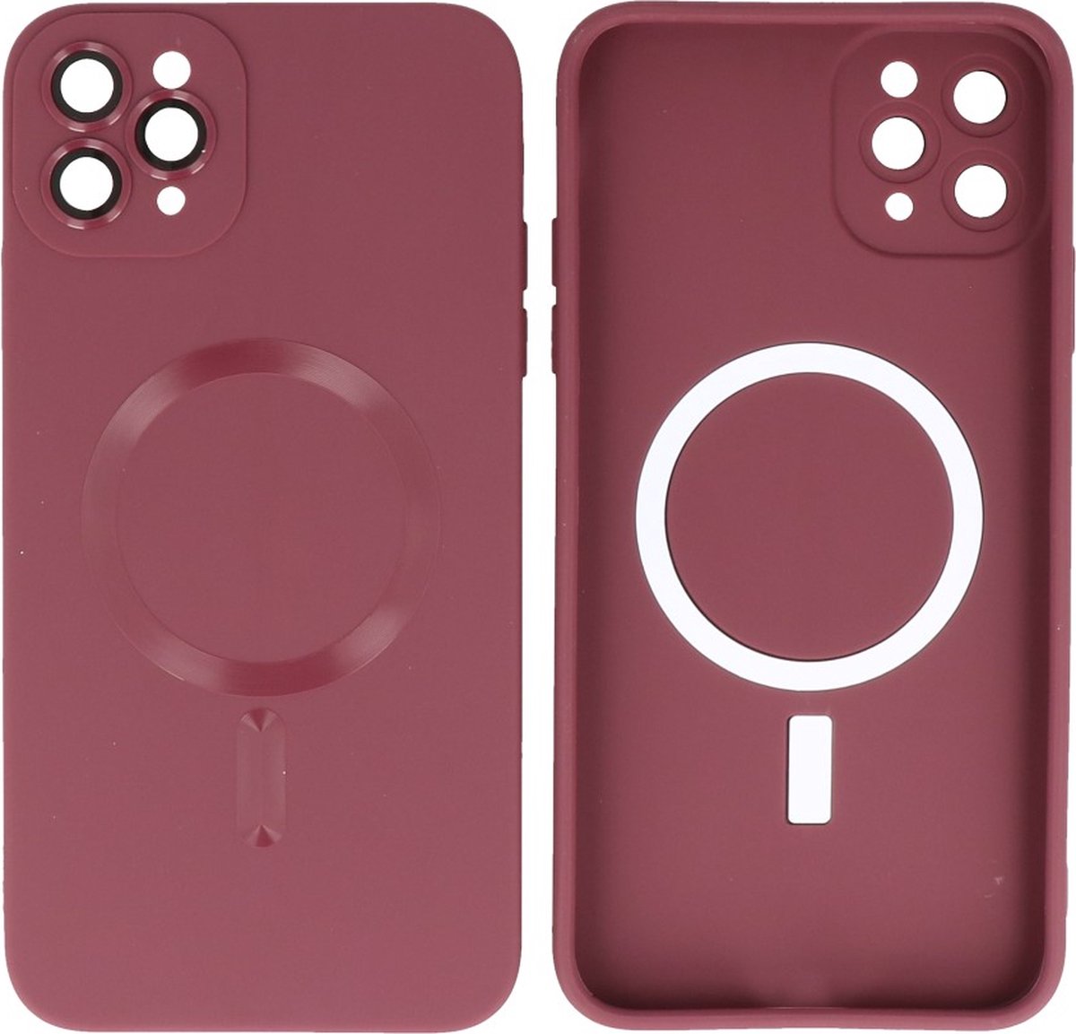 MagSafe Hoesje - Backcover met Camera Beschermer voor de iPhone 11 Pro - Bruin
