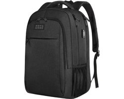 TRVLMORE Rugtas - 28L - 15,6 Inch - Laptop Rugzak met USB - Antidiefstal - Heren en Dames - Tas - Levenslange Garantie - Zwart - Vaderdag Cadeau TRVLMORE Rugtas - 28L - 15,6 Inch - Laptop Rugzak met USB - Antidiefstal - Heren en Dames - Tas - Levenslange Garantie - Zwart - Vaderdag Cadeau