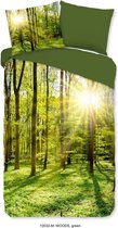 Pure Dekbedovertrek "bomen in het bos" - Groen - (200x200/220 cm) - Microfiber
