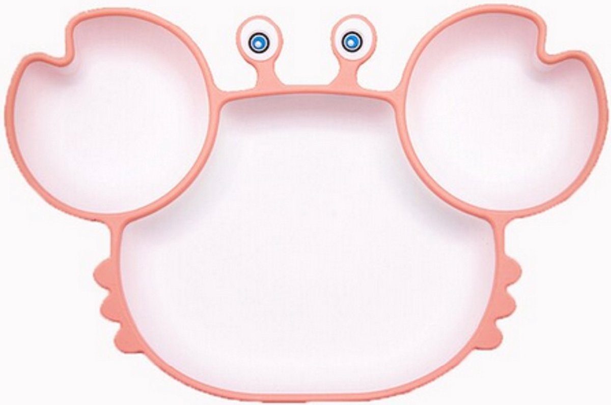 Goedkoopste LuxeBass Siliconen Baby Bord met Zuignap | Onbreekbaar Bordje met Vakken | Eetbord geschikt voor Peuters en Kleuters | Roze
