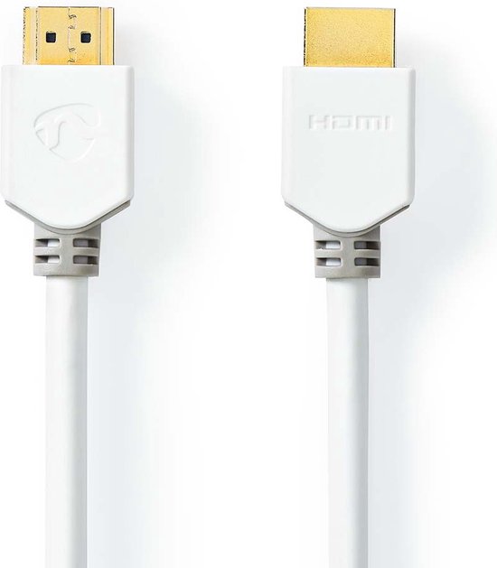 HDMI Connecteur, HDMI Connecteur, 4K@60Hz, ARC, 18 Gbps, 5.00 m, Rond, PVC, Blanc, Boîte