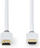 Nedis High Speed ​​HDMI-Kabel met Ethernet - HDMI Connector - HDMI Connector - 4K@60Hz - ARC - 18 Gbps - 3.00 m - Rond - PVC - Wit - Doos