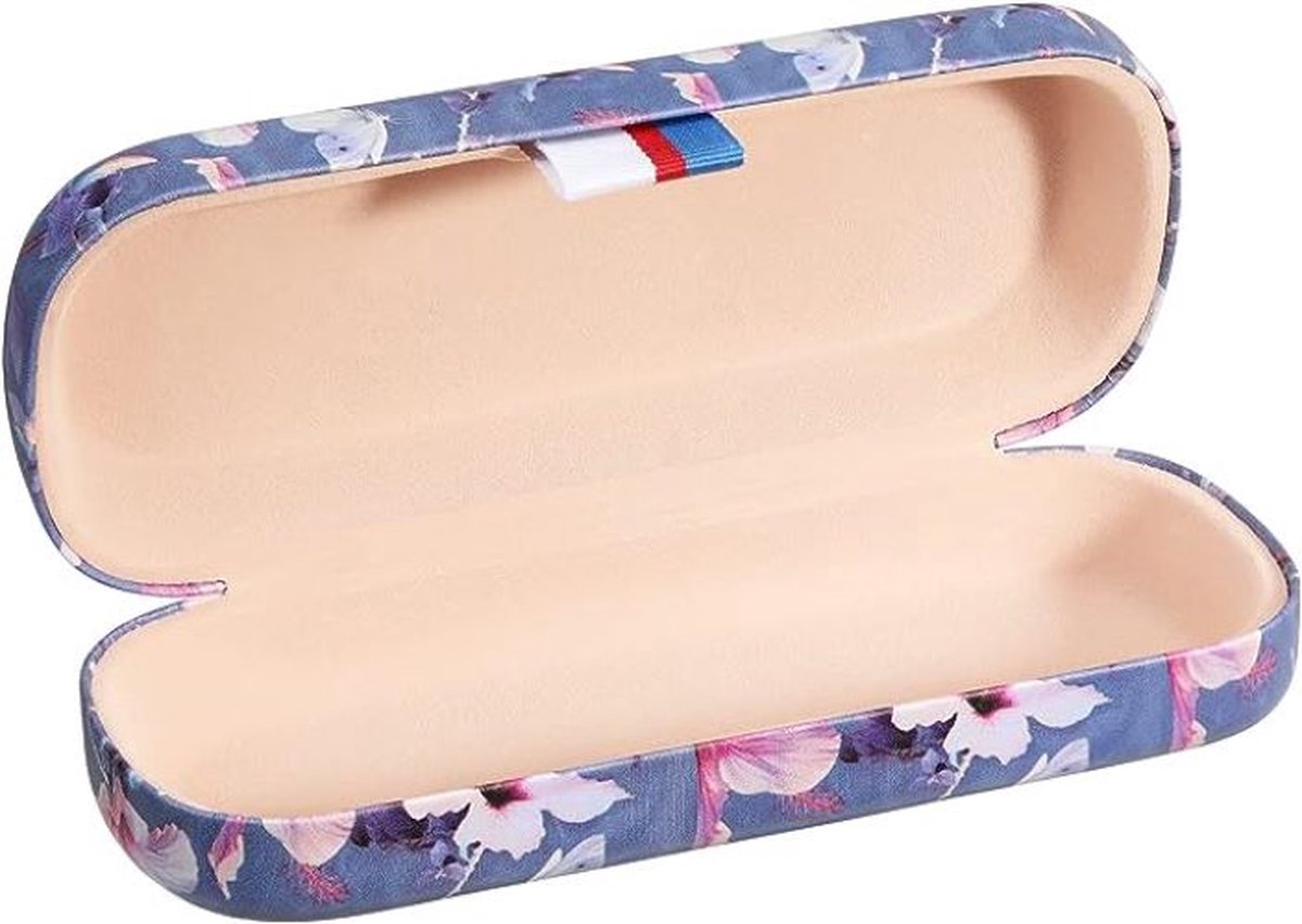 2 Stuks Bloemen Brillenetui, Harde Schaal Draagbare Brillenkoker met 2 Reinigingsdoek, Retro Gebloemde Brillenkokers voor Kinderbrillen, Dames Leesbrillen, Kleine Zonnebril