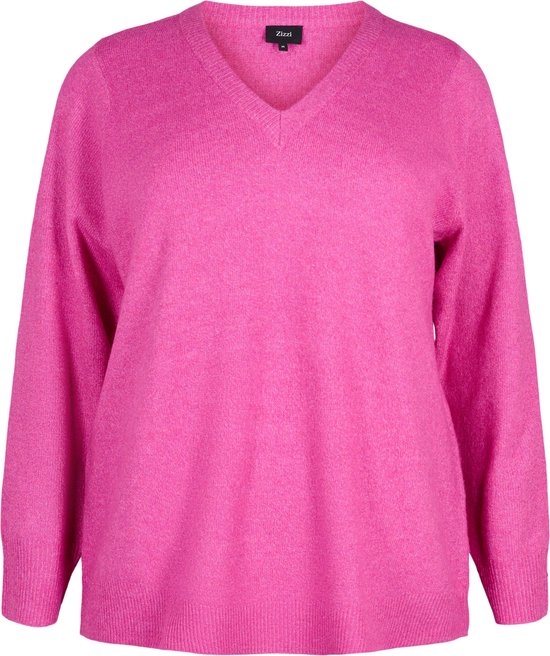 ZIZZI CASUNNY, L/S, PULLOVER Dames Blouse - Pink - Maat S (42-44)