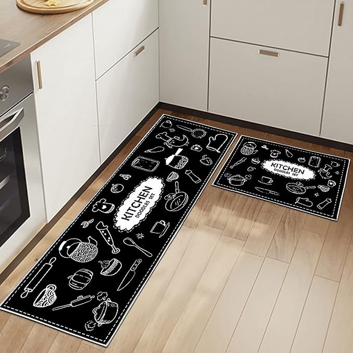 Tapis De Cuisine Antidérapant 50x80cm - Motif Couleurs Et Assaisonnements, Lavable En Machine