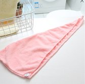 Haarhanddoek - Roze - Hair towel - Hoofdhanddoek - Microvezel - Badstof - Handdoek - Sneldrogend - Handdoek voor haar