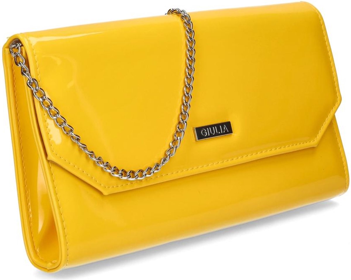 Giulia Clutch handbag galatasje - geel lak (charol girasol)
