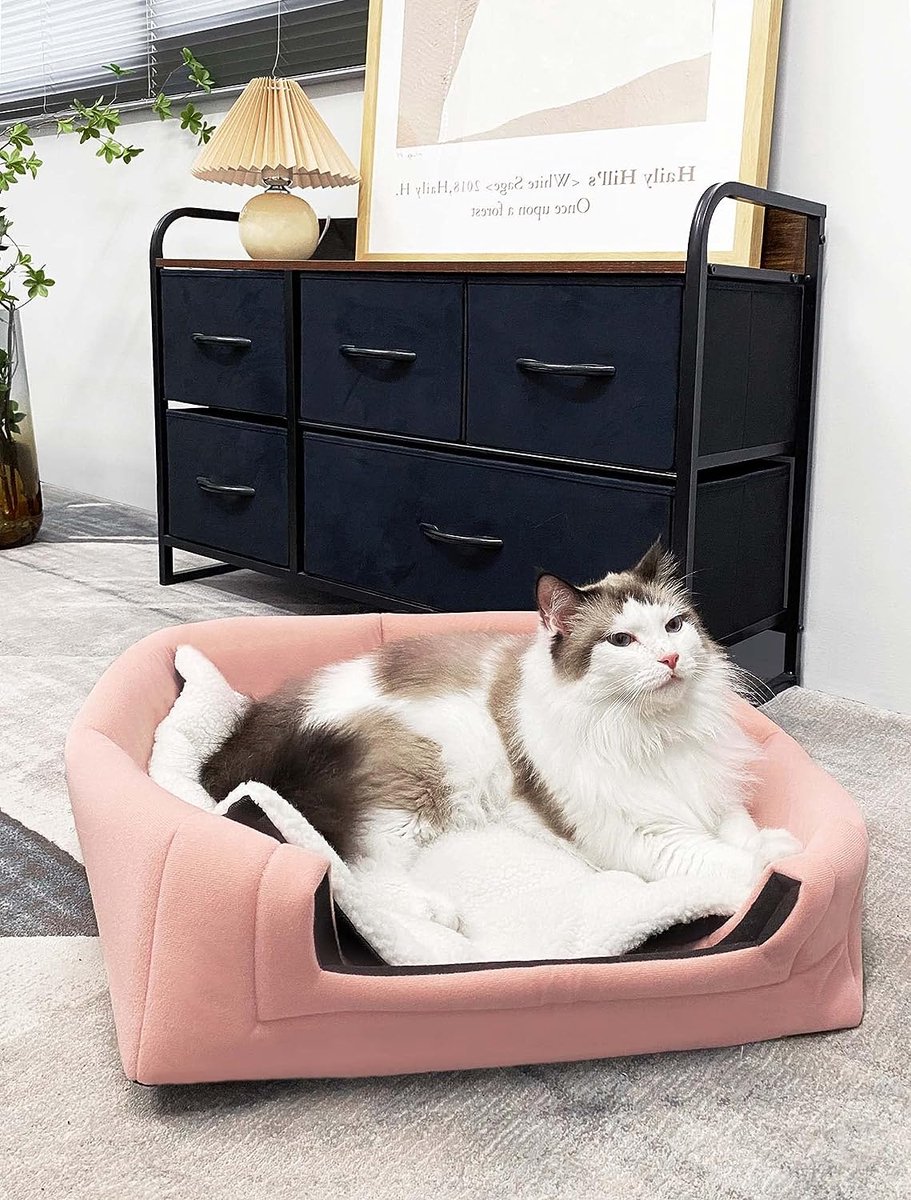 Kattenbed binnen gesloten voor kleine katten en honden (bruin Kattenbed binnen gesloten voor kleine katten en honden (bruin
