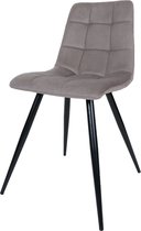 Chaise de salle à manger Galgary Taupe 08 - Velours Vintage
