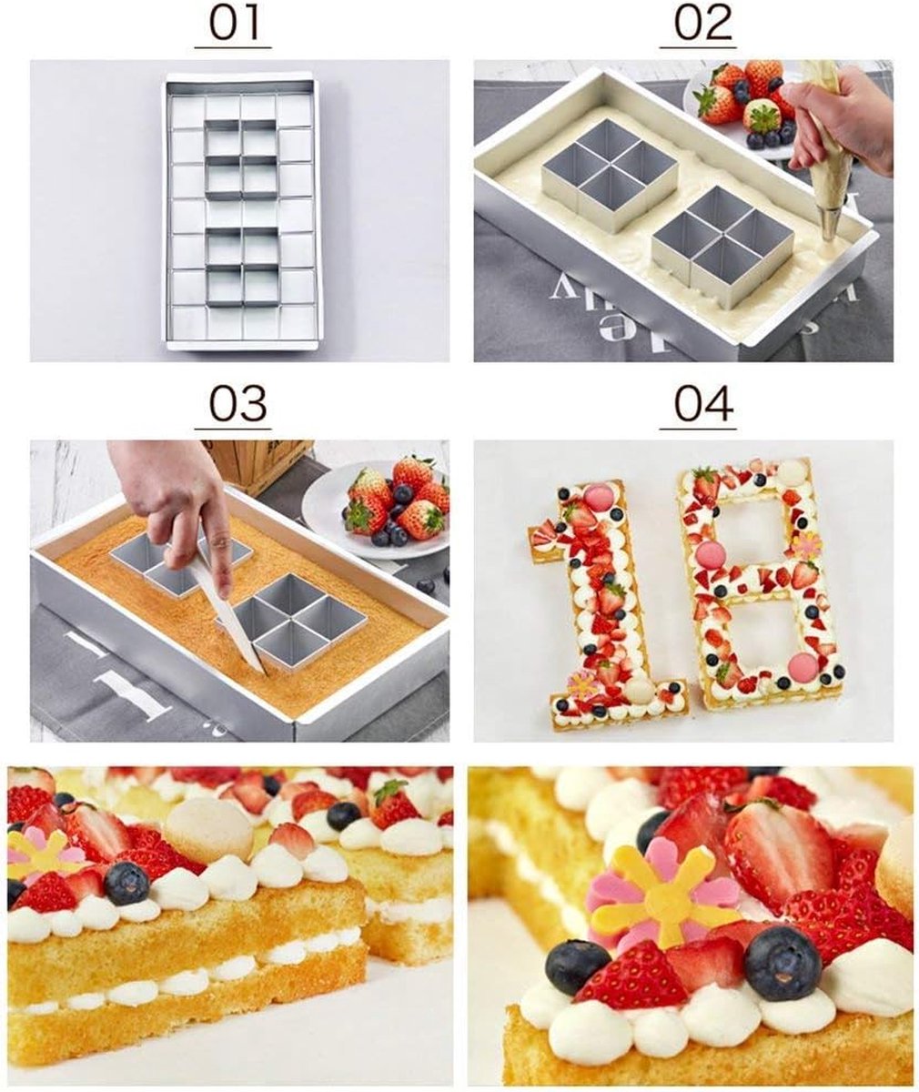 12-delige mini-taartvormen set voor cake, pudding en muffins - Doe-het