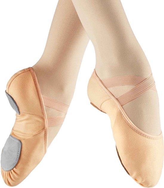 Dancer Dancewear® Balletschoenen meisje | Balletschoen | Zalmroze | Balletschoenen Splitzool | ‘Sensation’ | Maat 32