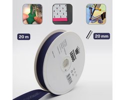 Accessoires Leduc Katoenen Biaisband 20/8/8 – 20 Meter – Marineblauw – Dubbel Gevouwen – Made in Italy