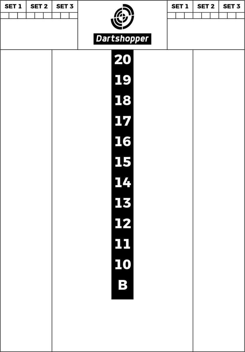 Dartshopper Flex Scorebord 40x30cm