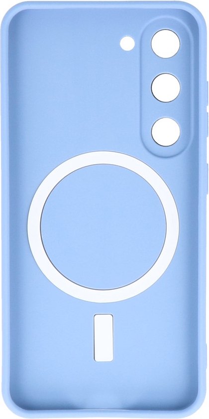 Étui MagSafe - Coque arrière avec protecteur d'appareil photo pour Samsung Galaxy S23 - Blauw