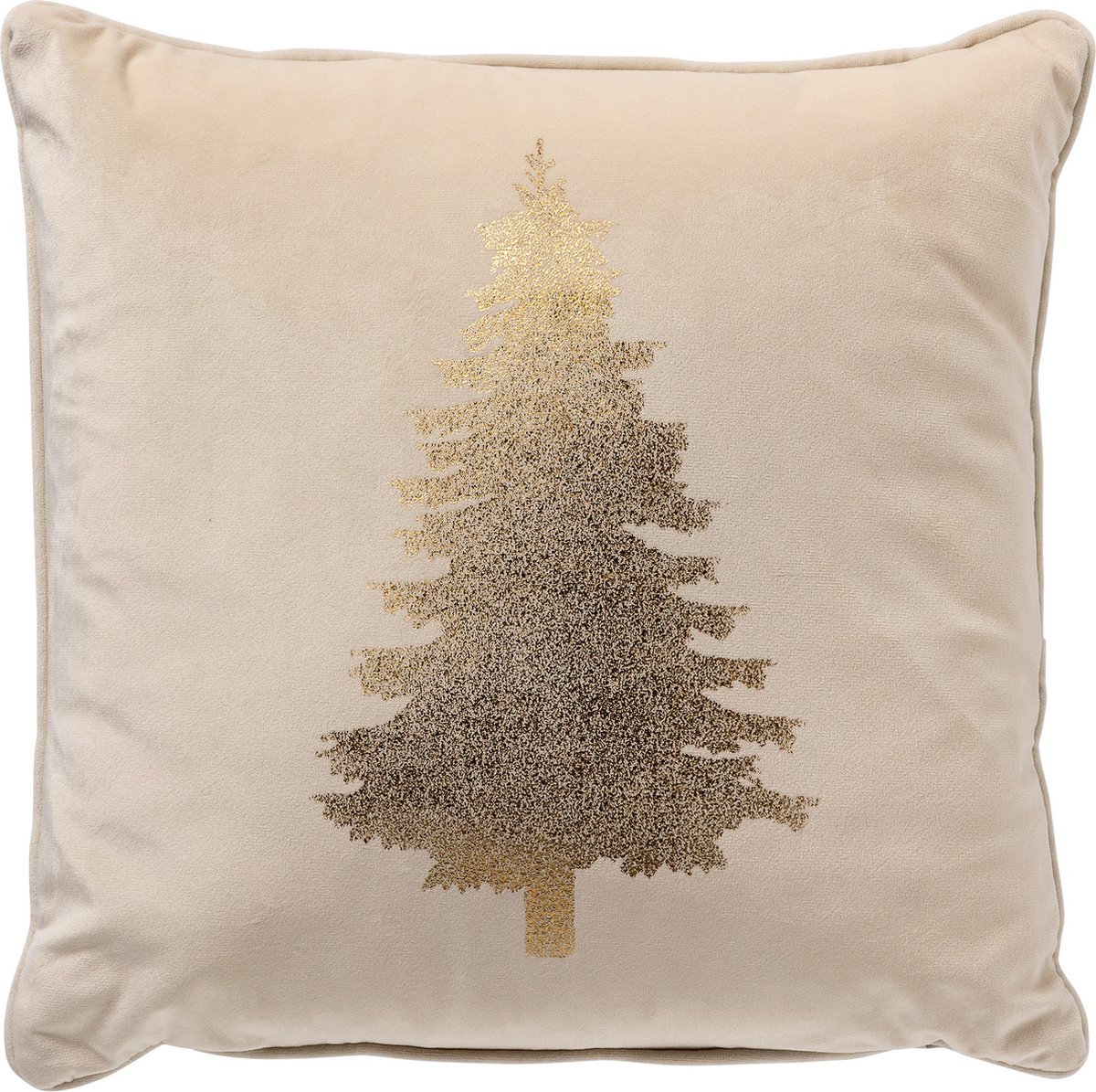 Textino TREE - kussenhoes 45x45 cm - kerst - fluweel - Whisper White - wit