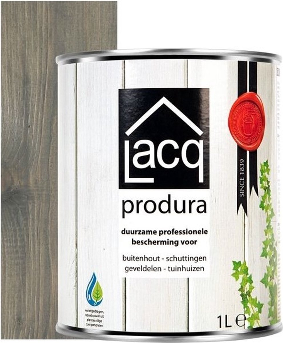 Lacq Produra transparant - Beits - 1 liter - Donkergrijs - Voor binnen en buiten