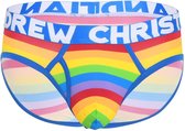 Andrew Christian Pride Stripe Fly Brief w/ ALMOST NAKED® - MAAT S - Heren Ondergoed - Slip voor Man - Mannen Slip