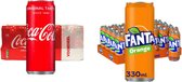 Coca Cola Regular & Fanta Orange - sleekcan - Combi - 2x 24x33 cl - NL