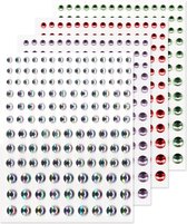 Glitter steentjes - Face Jewels - Groene, Rode, Roze en Diamant Glitter Steentjes - Zelfklevend - Makkelijk te Verwijderen - Mix pack - 4 stuks