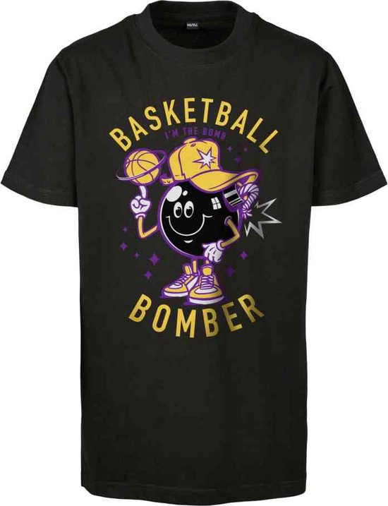 Mister Tee - Kids Basketball Bomber Kinder T-shirt - Kids 158/164 - Zwart
