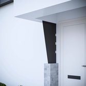 vidaXL - Zijpaneel - voor - deurluifel - 50x100 - cm - gehard - glas - zwart