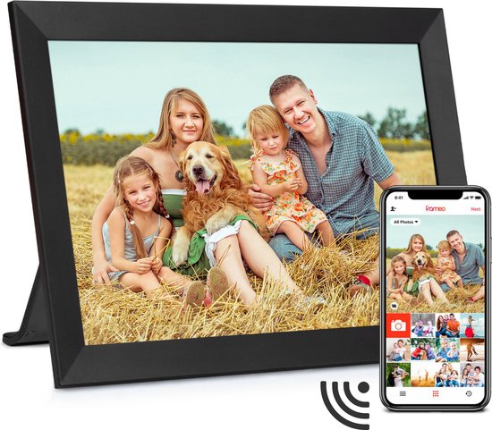 Digitale fotolijst met Frameo app en wifi - fotokader - 10.1 inch - HD+  glas display -... | bol.com