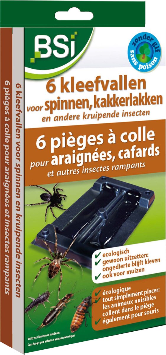 BSI - 6 Kleefvallen - Gemakkelijk en doeltreffende kleefvallen - 6 stuks