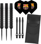 Darts Set Black - fléchettes - FC Barcelona 2 - tiges de fléchettes - vols de fléchettes - 23 grammes - fléchettes