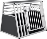 Happyment Hondenbench Auto - Dierenbench - bench - Autokennel - resibench - vervoersbox dieren - Transportbox huisdier - Zwart - 65 x 65 x 80 cm
