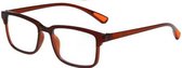 XYZ Eyewear Leesbril Bruin +1.50 - Dames - Heren - Leesbrillen - Trendy - Lees bril - Leesbril met sterkte - Voordeel - Met sterkte +1.50